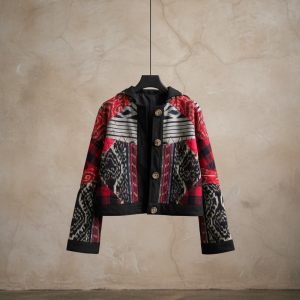 Crimson Ikat Jacket