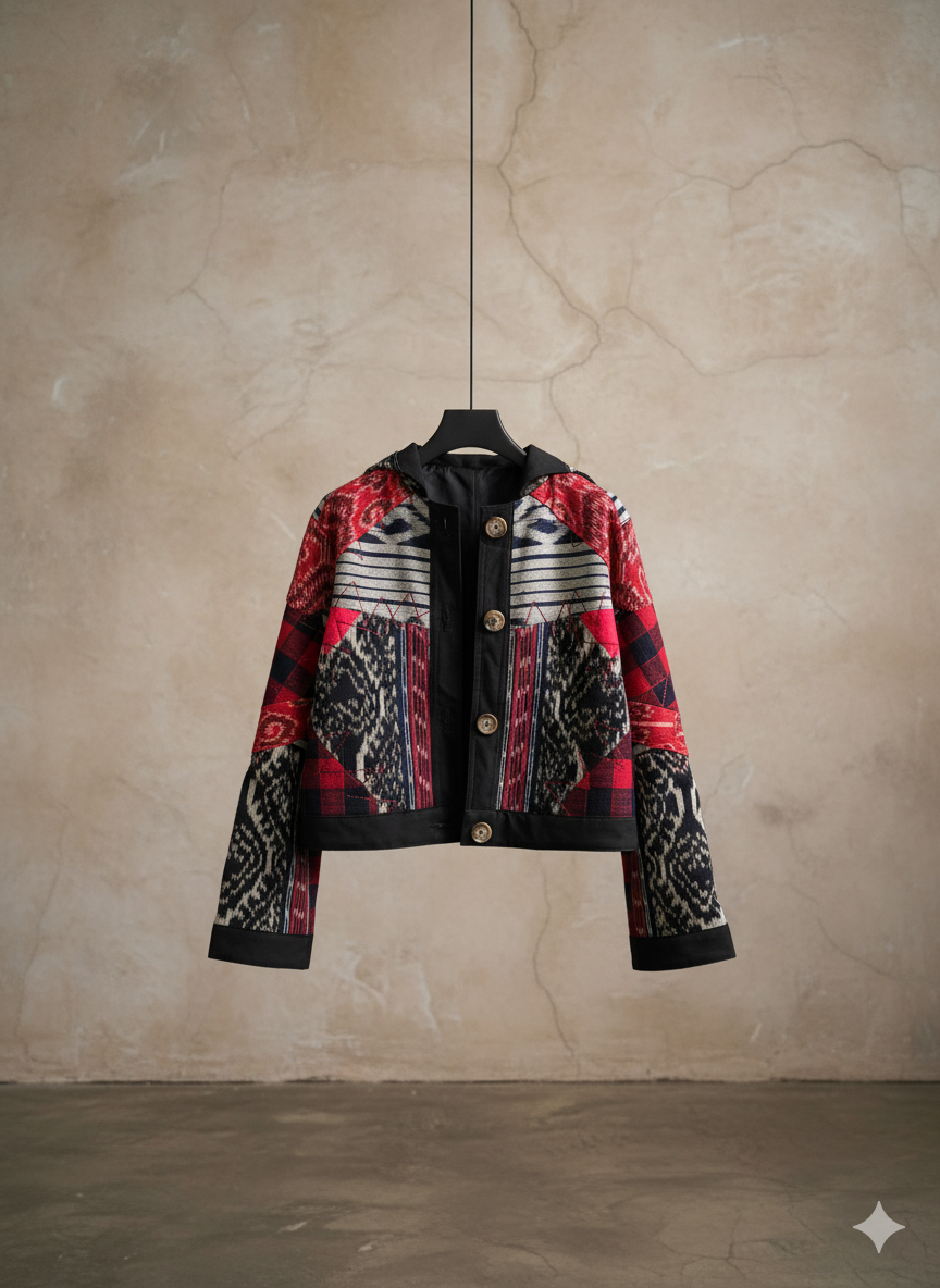 Crimson Ikat Jacket